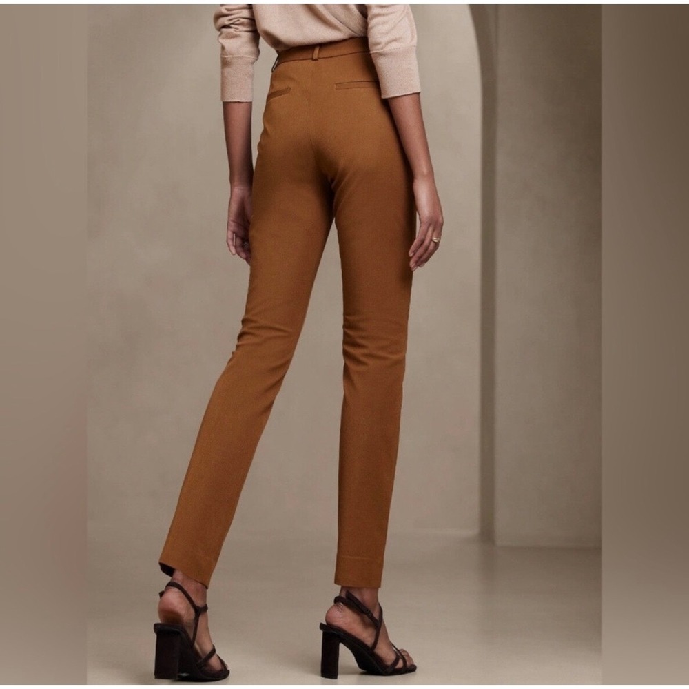 Banana Republic Sloan Umbria Brown High Rise Pants Size 4 Petite NWT - Picture 2 of 7